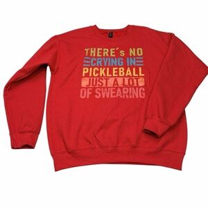 Gildan Red Pickleball Crewneck Sweatshirt